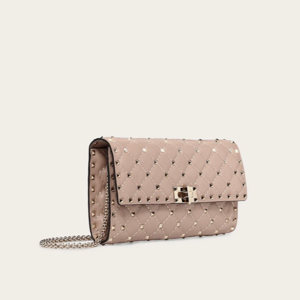 Valentino Rockstud SPIKE LEATHER CROSSBODY CLUTCH BAG - Picture 1 of 9